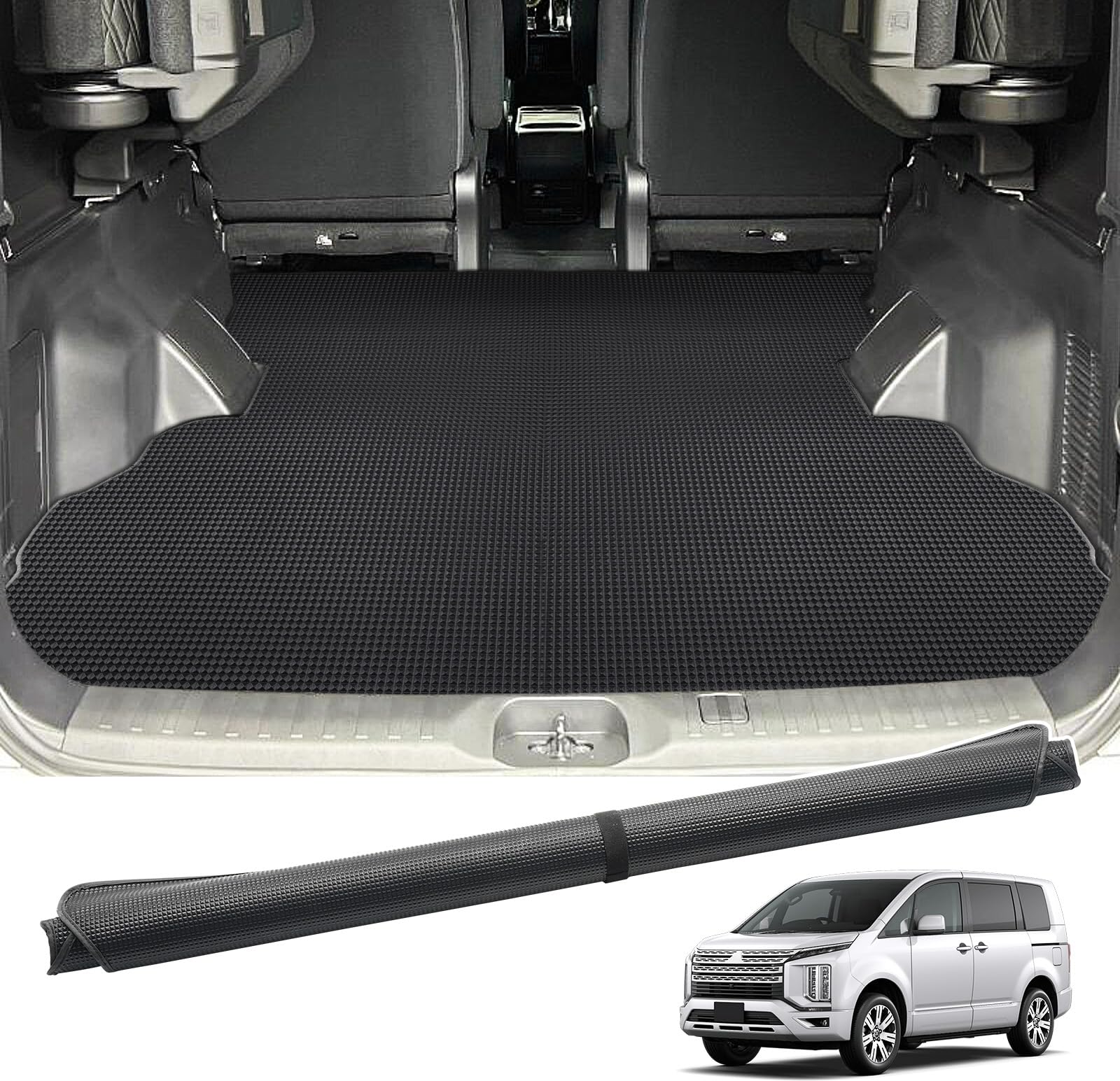 SUV フラット収納トランクマット ブラック　最終値下げ Amazon.co.jp: BUYFULL デリカD5 CV系 ラゲッジマット 荷室マット